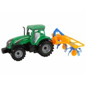 Green Tractor with Orange and Blue Rake Friction Drive