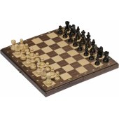 Magnetic Chess Set in a Wooden Hinged Case