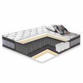 Bed JASPER 90x200cm with mattress HARMONY DUO, mauve rose