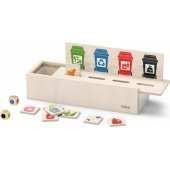 Viga Toys medinis edukacinis žaidimas mokytis rūšiuoti šiukš