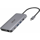 Acer 12-in-1 Type-C adapteris, sidabrinis