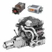 Construction Blocks Car Engine V8 Gearbox 2024 el.
