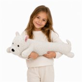 Large Plush West Highland Dog Cuddly Toy Mascot White 90 cm