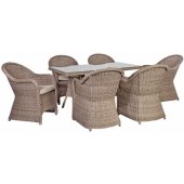 Toscana Table and 6 Chairs Beige