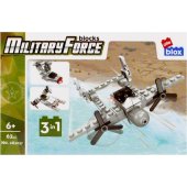 ALLEBLOX Militaria Blocks 3-in-1 Aircraft 62 pieces Alleblox AB3037