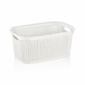 Laundry Basket 38L KNIT White 57x37x25cm