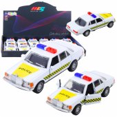 Classic Police Car Metal Drive Opening Doors White 1:32