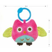 _7654500 Milly Mally Plush hanging toy - Happy owl - 2552 PINK