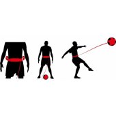 Futbolo įgūdžių treniruoklis 75BC, juoda/ raudona