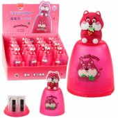 Sharpener For Thick And Thin Pencils With Container Pink