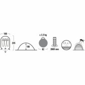 High Peak Vision 3 Green Tunnel tent 10123