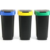 3 x 25L žalia/ geltona/ mėlyna