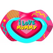 Silikoniniai simetriški čiulptukai NEON LOVE 6-18m 22/ 653 rožiniai 2 vnt.