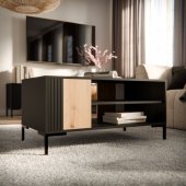 Cama MERCI coffee/ lawn table 100 x 55 x 49 cm black/ oak artisan