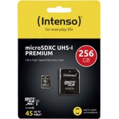 3423492 256 GB microSDXC Class 10 + adapteris