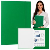 Cardboard Folder with Elastic Band, Lacquered, A4, 300 g/ m2, Green