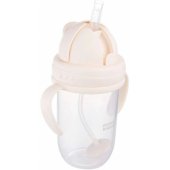 Non-spill Bottle with weighted straw 270ml Creme