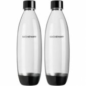 Sodastream Fuze butelis, juodas, 1 L, 2 vnt.