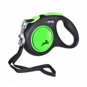Flexi automatic leash New Neon S tape 5 m color green.