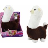 Interaktyvus bėgiojantis žaislas Pet Llama Alpaca, rudas, 23 cm
