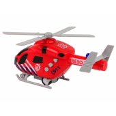 Fire Brigade Rescue Helicopter Red Sound Lights Propellers