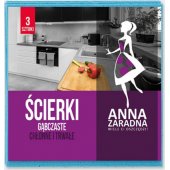 Anna Zaradna Ścierki gąbczaste ANNA ZARADNA, 3 szt., mix