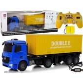 Large R/ C truck Mercedes Arocs Blue 1:20 Container 58 cm Long