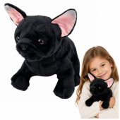 Plush Toy French Bulldog Black 22 cm