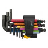 Wera 950/ 9 Hex-Plus Multicolor Imperial 3 kampinių atsuktuvų rinkinys (blac