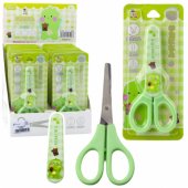 Children®s School Scissors With Sheath Ambidextrous Green 14cm