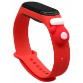 Xiaomi Mi Band 5/ 6 raudona kalėdinė pirštinė