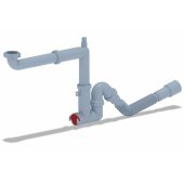Virtuves izlietnes sifons 1 1/ 2® 40 mm bez noplūdes, ar veļas