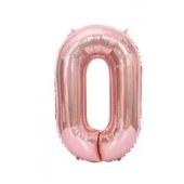 Folio baloon 100cm Number 0 Glossy Pink