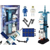 Toy Space Mission Rocket Astronauts Launcher 15 Elements