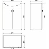 S509-041 60 cm Baltas