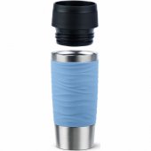 Emsa TRAVEL MUG Waves termo puodelis (šviesiai mėlynas / nerūdijantysis plienas, 0.36 li