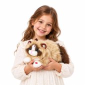 Beige Plush Kitten Cuddly Toy with Meowing Sounds 40 cm