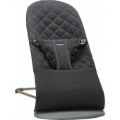 Bouncer Bliss Cotton Classic Quilt Black + Toy