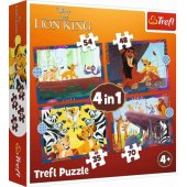 Dėlionė – „4 viename“ – Drąsusis liūtas karalius / Disney Liūtas karalius Trefl 34653
