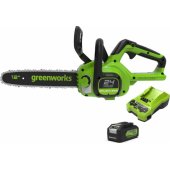 _303558 24V grandininis pjūklas GREENWORKS GD24CS30K4 - įkroviklio rinkinys