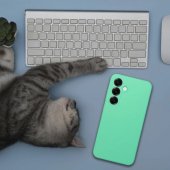Silikoninis dėklas 2 mm, skirtas Samsung Galaxy S26 (S942), žalias