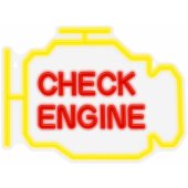 _4784563 Neon PLEXI LED CHECK ENGINE geltona raudona NNE21 Neolia