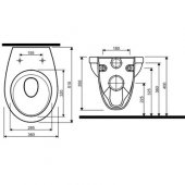Kolo Idol wall hung toilet bowl (M13100000).