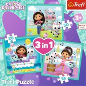 Gabby®s Dollhouse 3in1 Puzzle, Gabby Activities Trefl 34871