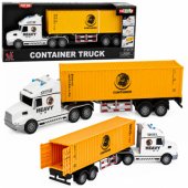 Truck with Container Opening Doors Lights Sounds Yellow 54 cm