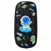 Juodas mokyklinis penalas Space Cosmonaut su dviem skyriais