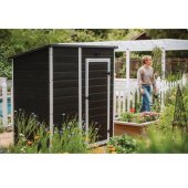 Essential Shed 6x4 Dark Grey/ White