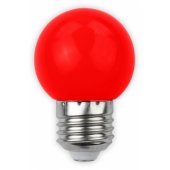 E27, G45, 1W, 30Lm, 200°, Red
