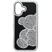 Teddy Bear Case iPhone 17, sidabrinis