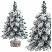 Decorative Artificial Christmas Tree on a Trunk Covered with Snow 60 x